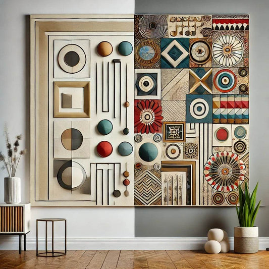 Minimalist vs Maximalist Wall Art - beink online art store