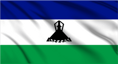 Lesotho National Flag Wall Art - beink online art store