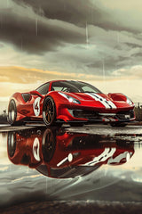 Ferrari488 Pista Red Wall Art