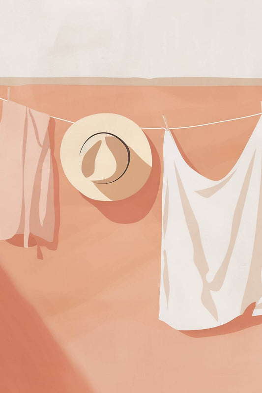 Laundry Day Blues Modern Wall Art - beink online art store