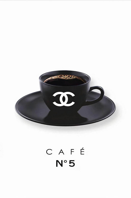 No. 5 Coffee Chanel Cup Wall Art - beink online art store