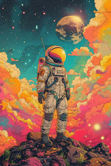 Astronaut In Space colorful artwork