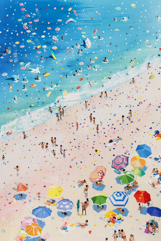 Vibrant Beach Daydream Modern Wall Art - beink online art store