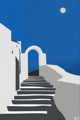 Stairs to the Sky. Santorini - Greece Wall Art