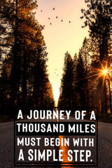 Thousand Mile Journey Motivational Wall Art - beink online art store