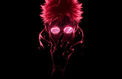 Neon Dope Sukuna Anime Wall Art