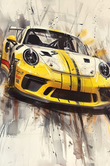 Porsche GT3 RS Naranja Wall Art