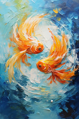 Goldfish Swimming Painting