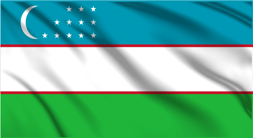 Uzbekistan National Flag Wall Art - beink online art store