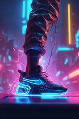 Neon Nike Shoes Wall Art