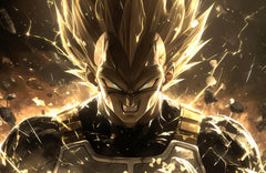 Angry Vegeta Anime Wall Art