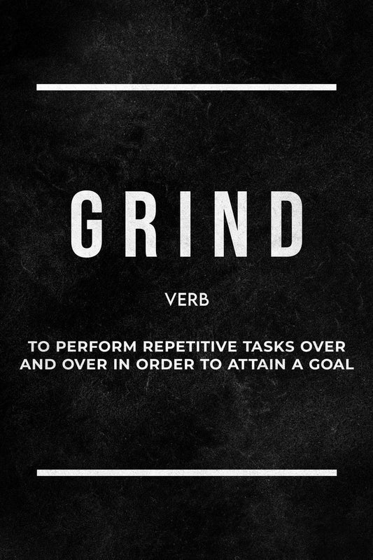 Grind Verb Motivational Wall Art - beink online art store