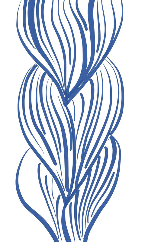 Blue Lines of Women's Hairstyles Wall Art - beink online art store