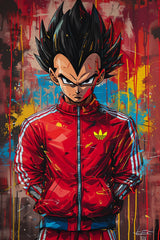 Painting of Vegeta-The Dragon Ball Anime