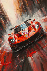 Ferrari 488 Full Red Wall Art