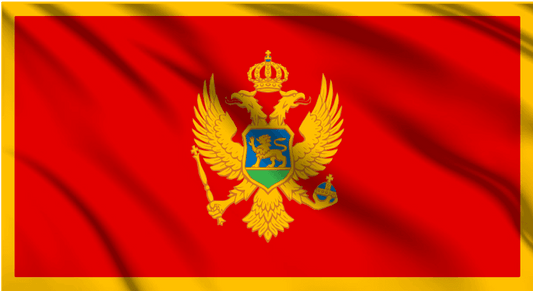 Montenegro National Flag Wall Art - beink online art store