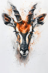 Watercolor Deer Animal Wall Art