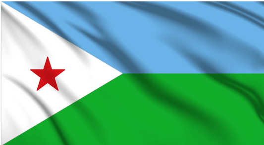 Djibouti National Flag Wall Art - beink online art store