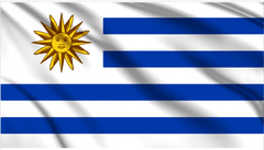Uruguay National Flag Wall Art - beink online art store