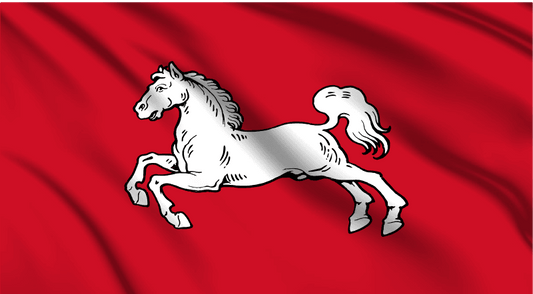 State of Hanover National Flag Wall Art - beink online art store