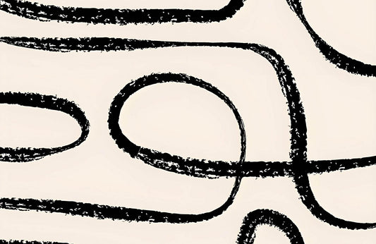 Black Ink Trails Modern Wall Art - beink online art store