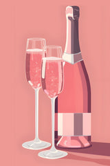 Pink Champagne Wall Art