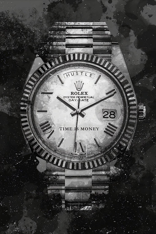 Rolex Watch With Dark Background Wall Art - beink online art store