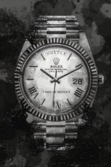 Rolex Watch With Dark Background Wall Art