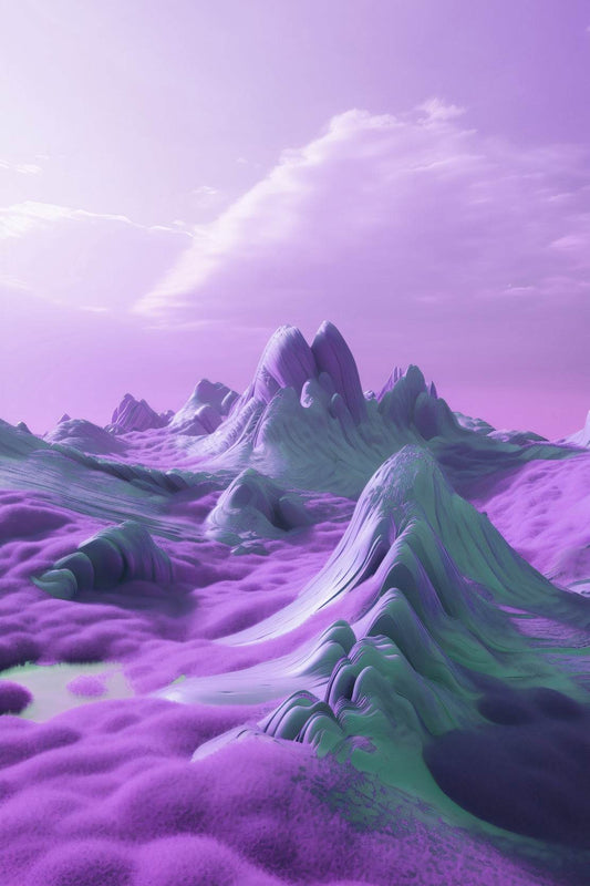 Purple Mountain Wall Art - beink online art store