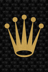 Golden Crown with Black Background Wall Art - beink online art store