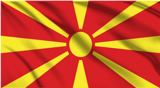 North Macedonia National Flag Wall Art - beink online art store