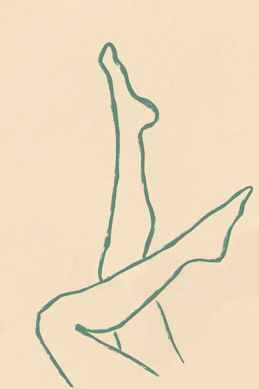 Drawing of A Woman Legs Wall Art - beink online art store