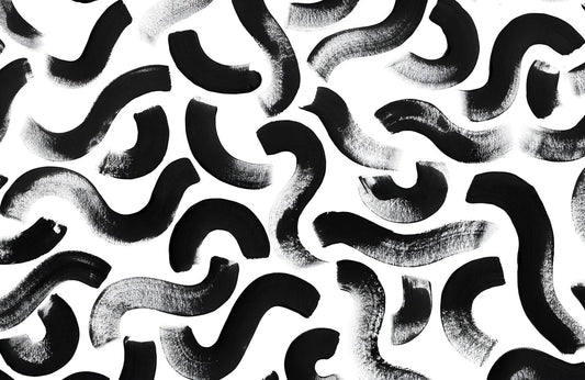 Black Paint Seamless Brush Strokes Wall Art - beink online art store