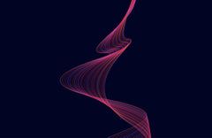 Technology Line Wave Abstract Wall Art