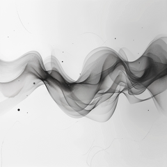 Grayscale Flow - Flowing Lines in Gray Shades Wall Art