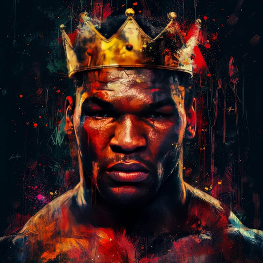 Mike Tyson With Crown Wall Art - beink online art store