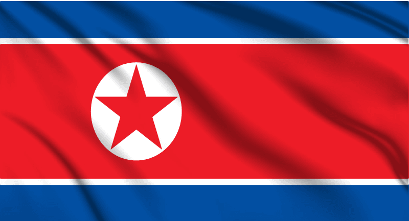 North Korea National Flag Wall Art - beink online art store