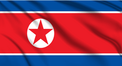 North Korea National Flag Wall Art - beink online art store