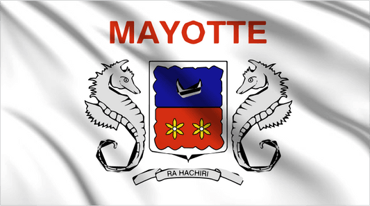 Mayotte National Flag Wall Art - beink online art store