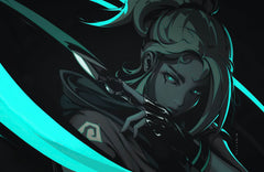 Neon Valorant Anime Gaming Wall Art - beink online art store