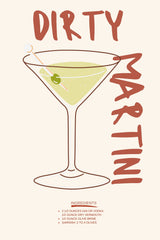 Dirty Martini Cocktail Wall Art