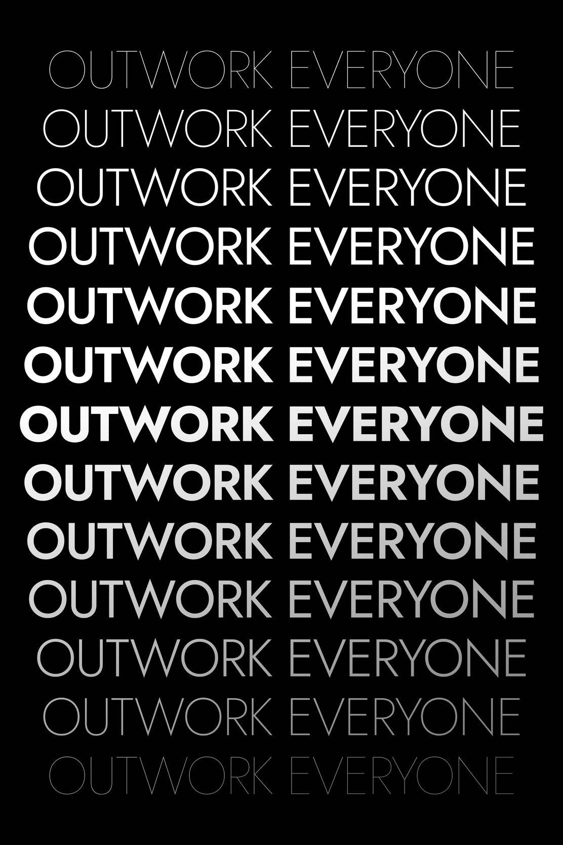 Hustle Outwork Motivational Wall Art - beink online art store