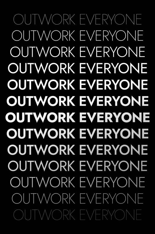 Hustle Outwork Motivational Wall Art - beink online art store