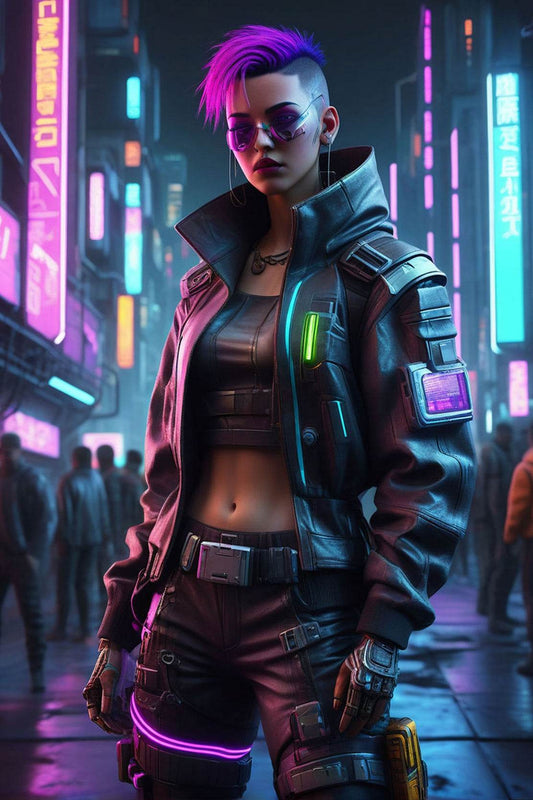 Anime Girl Cyberpunk - beink online art store