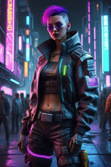 Anime Girl Cyberpunk - beink online art store