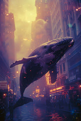 Whale in the Sky Animal Wall Art