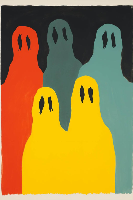 Ghostly Gathering - Haunting Appearance of the Figures Wall Art - beink online art store