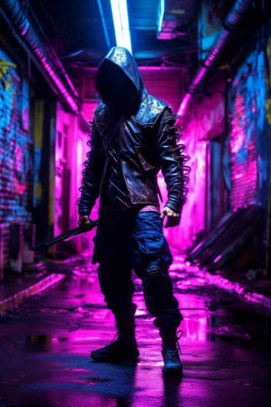 Neon Ninja Warrior Cyberpunk - beink online art store