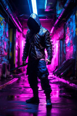 Neon Ninja Warrior Cyberpunk - beink online art store