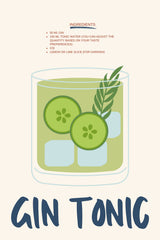 Gin and Tonic Cocktail Wall Art